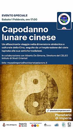 Il capodanno lunare cinese arriva al planetario di imperia